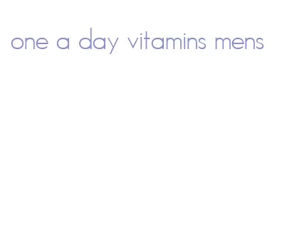 one a day vitamins mens