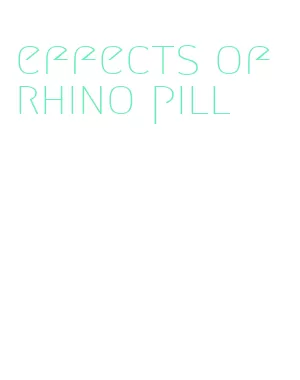 effects of rhino pill